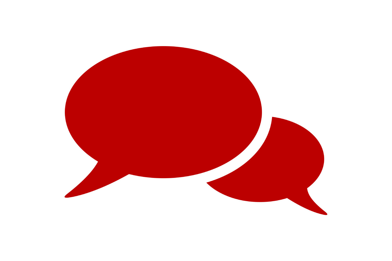 Rote Sprechblasen